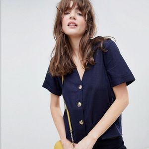 Beautiful navy linen top ✨